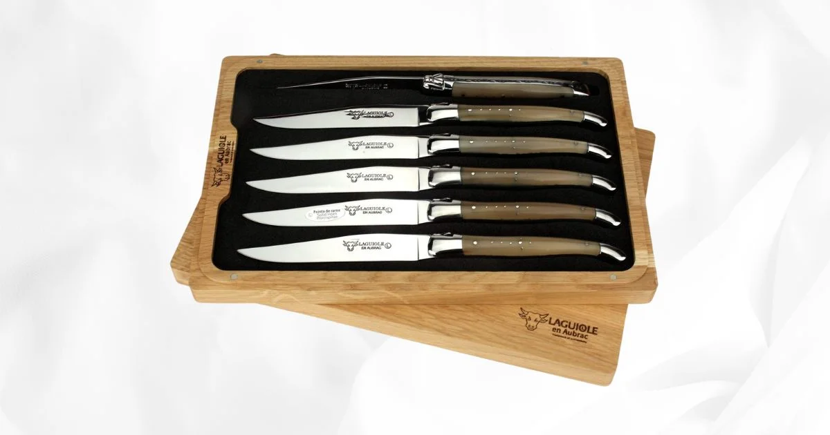 laguiole en aubrac steak knife, Laguiole en Aubrac Horn Tip Steak Knife